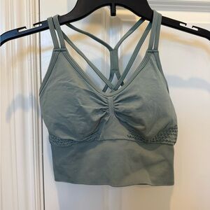 Halara green padded tank top xs/s